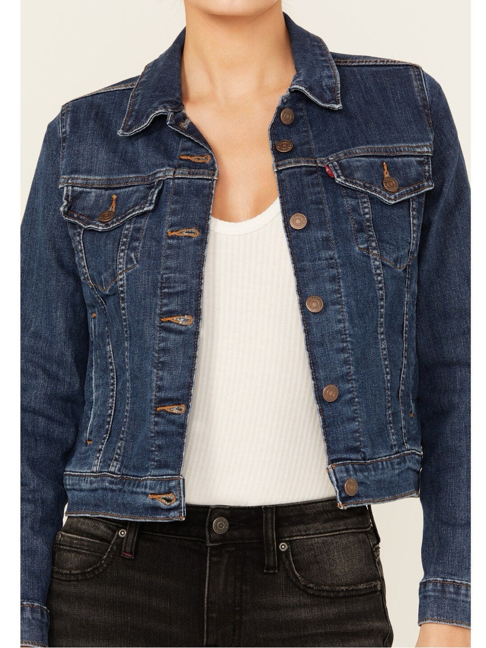 Levi's Women's Indigo Blue Denim Trucker Jacket